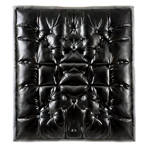 Glossy Black Leather PNG 24