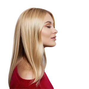 Glossy Blond Hair PNG 06262024