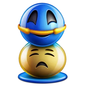 Glossy Blue Emoji PNG Selection 85 PNG