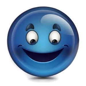 Glossy Blue Emoji PNG Selection Bbk PNG