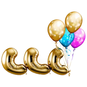 Glossy Gold Party Balloon PNG Jwj46 PNG