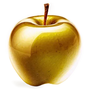 Glossy Golden Apple Png Qxw PNG image