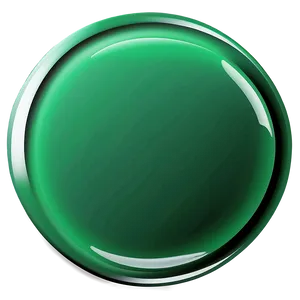 Glossy Green Circle Button PNG Ynt