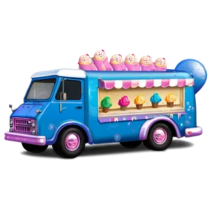 Glossy Ice Cream Truck Image PNG Goq74 PNG