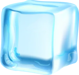 Glossy Ice Cube Illustration PNG image