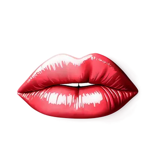 Glossy Lips Outline PNG 06212024