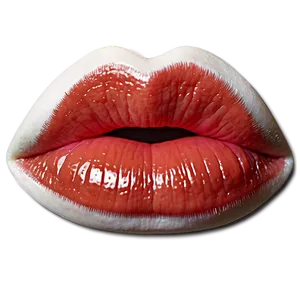 Glossy Lips Outline PNG 06212024