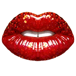 Glossy Lips With Glitter PNG 06212024 PNG