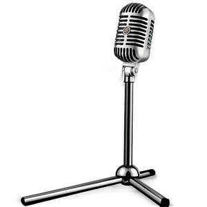 Glossy Microphone On Stand Png Etv PNG image