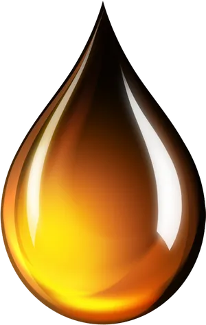 Glossy Oil Drop Illustration PNG