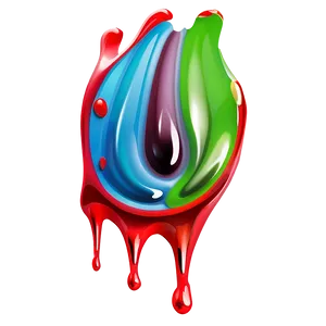 Glossy Paint Drip PNG Rtb83