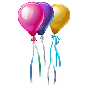 Glossy Pink Balloons Bunch PNG 76