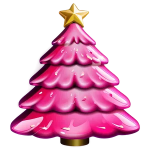 Glossy Pink Christmas Tree Png Jwd83 PNG image