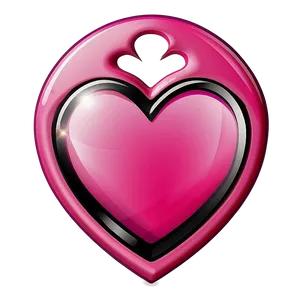 Glossy Pink Heart Symbol Png 05232024 PNG image