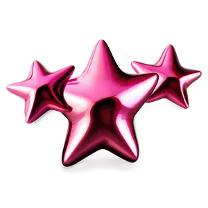 Glossy Pink Stars PNG Dtl11 PNG