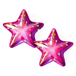 Glossy Pink Stars Png Omg30 PNG image