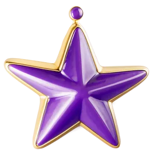 Glossy Purple Star Emblem PNG 06252024