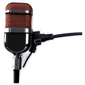 Glossy Radio Microphone PNG Qrm