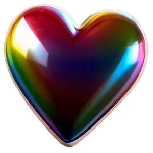 Glossy Rainbow Heart Png 25 PNG image