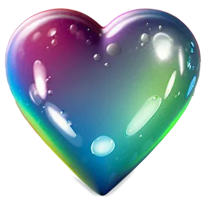 Glossy Rainbow Heart Png 8 PNG image