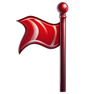 Glossy Red Flag Icon PNG 05252024 PNG