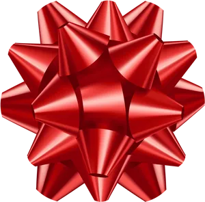 Glossy Red Gift Bow