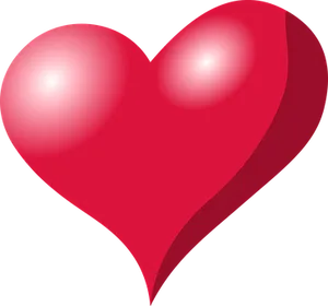 Glossy Red Heart Graphic