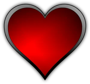 Glossy Red Heart Graphic
