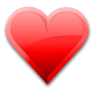 Glossy Red Heart Graphic PNG image