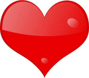 Glossy Red Heart Graphic