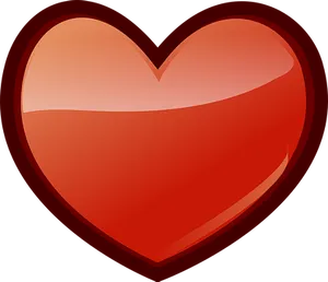 Glossy Red Heart Graphic