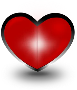 Glossy Red Heart Graphic