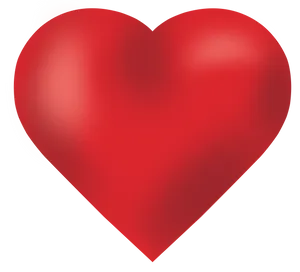 Glossy Red Heart Graphic PNG image