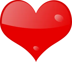 Glossy Red Heart Graphic