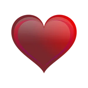 Glossy Red Heart Graphic