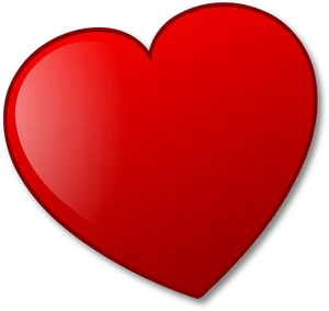 Glossy Red Heart Graphic