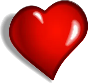Glossy Red Heart Graphic