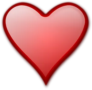 Glossy Red Heart Graphic
