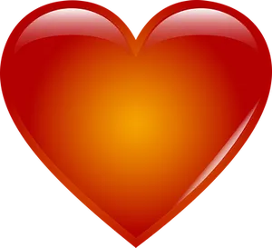 Glossy Red Heart Graphic