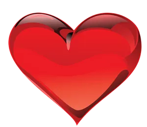 Glossy Red Heart Illustration PNG image