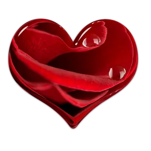 Glossy Red Heart Shaped Object