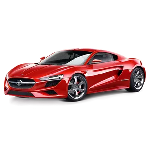Glossy Red Sports Car PNG 34