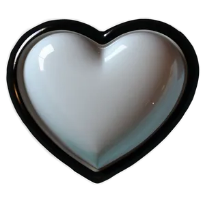 Glossy White Heart Png 05232024 PNG image