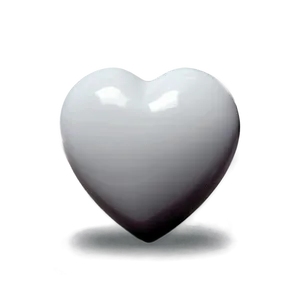 Glossy White Heart Png Xbt PNG image