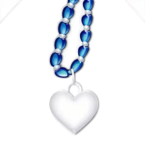 Glossy White Hearts PNG 06252024