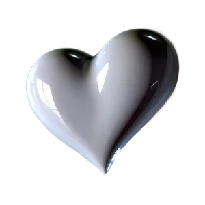 Glossy White Hearts PNG 06252024