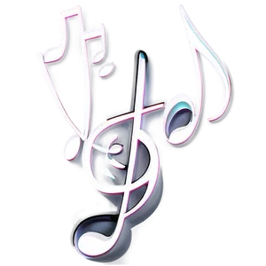 Glossy White Music Notes Png Afy PNG image