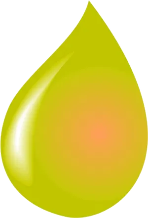 Glossy Yellow Drop Illustration.png PNG image