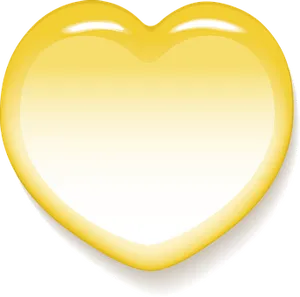 Glossy Yellow Heart Emoji