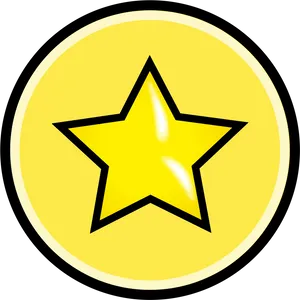 Glossy Yellow Star Vector